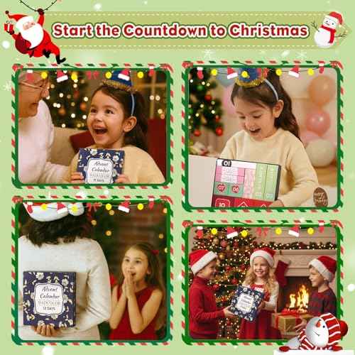 Advent Calendar 2025, 12 Days Christmas Countdown Calendar - Individually Boxed Makeup Gift Set, Xmas Beauty & Cosmetics Surprise Full Makeup Kit for Women Teen Girls