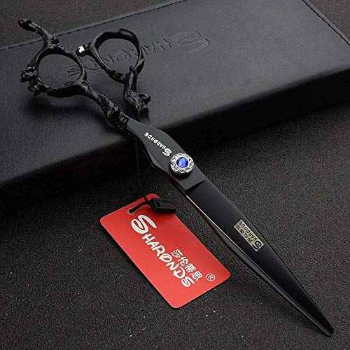 7 Inch sharonds Personalized Hair Scissors 19cm Cool Black Salon Hair Styling Barber Scissors Stainless Steel Barber Tools