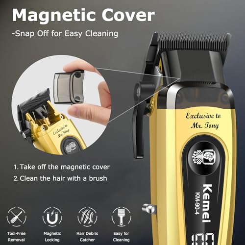 KEMEI 90-4 Professional Cordless Hair Clippers - 11500 RPM