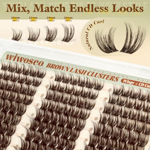 Dark Brown Wispy Lash Clusters 162Pcs 10-16MM CD Curve