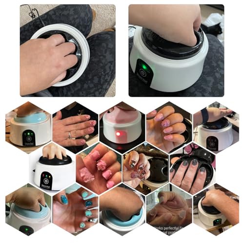 Soak off Bowl, Electric Nail Soaking Bowl for Acrylic Nails Gel Polish Remover, with Stainless Steel Silver Cuticle Pusher