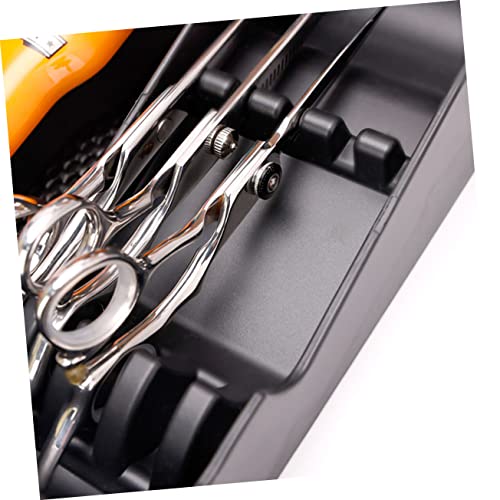 KALLORY Professional Haircut Salon Station with for Razor Scissors Clippers Portable Hair Keeper Organizer Notches Holder Tray Case Trimmer Barber Clipper Storage Tools