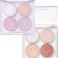 4-Color Glitter Eyeshadow Palette Set - Long-Lasting Shimmer