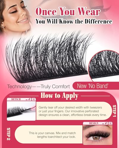 SIY Lash Extension Clusters 10-18MM Volume DIY Eyelash