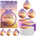 50 Sets Mothers Day Christian Gifts Religious Compact Mirrors Bulk God Bless Mothers Bible Folding Round Mirror with Cards Church Gifts for Church Sunday School Party (Light Color)