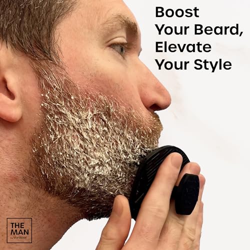 The Man Silicone Beard Scrubber for Men - Beard Cleansing Brush & Exfoliator for Men, Removes Beardruff & Deep Cleans, Beard Washing Brush & Growth Accessories (1 Pack)