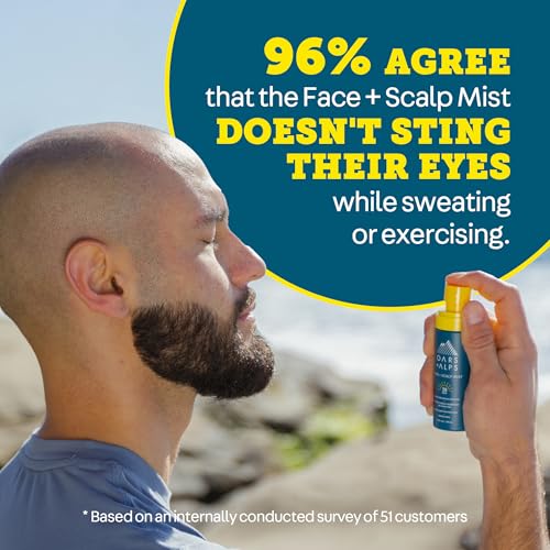 Oars + Alps Face & Scalp Sunscreen Spray Mist, SPF 35 Facial & Hair Sunscreen, Protects from Blue Light, Infused with Aloe Vera + Cucumber, Water & Sweat Resistant, Summer Splash Scent, 2pk