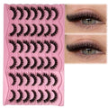21 Pairs 3D Fluffy Cat Eye Faux Mink False Lashes