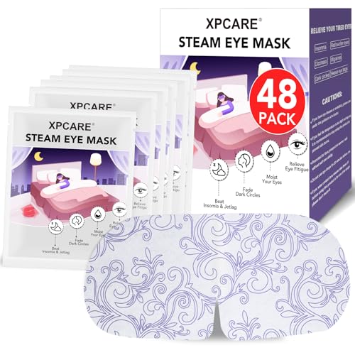 XPCARE 48 Pack Self-Heating Steam Eye Mask for Dry Eyes