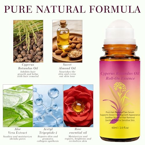 Cyperus Rotundus Oil Hair Removal, 60ml Natural Inhibitor