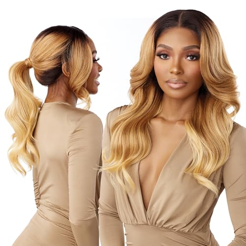 Sensationnel Butta 360 Lace Wigs - Unit 2 Wider Parting 360 Degree Lace Glueless Synthetic Preplucked Hairline (BABYLIGHTSHONEY)