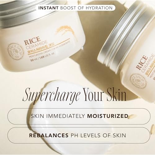 The Face Shop Korean Rice Skincare Duo ? Rice Extract Double Hydration Lotion & Moisturizer for Dry to Normal Skin