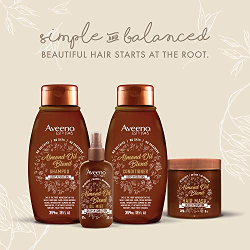 Aveeno Hydrating Almond & Avocado Oil Hair Mask for Dry Coarse Curly Hair - 8 Fl Oz