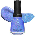 China Glaze Good Luxe Charm Periwinkle Blue Glitter Nail Polish 0.5 fl oz