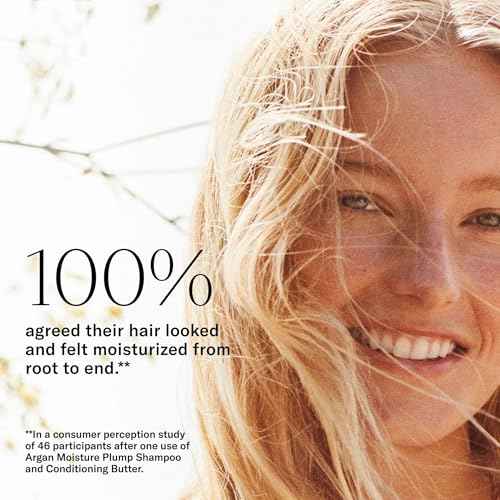 Josie Maran Argan Moisture Plump Hair Shampoo - Hydrating & Volumizing Argan Oil Shampoo - Strengthens, Repairs & Plumps Hair for Body & Shine - Helps Reduce Split Ends - Juicy Fruits (8 Fl Oz)