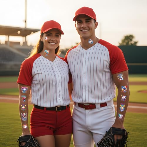 Baseball Temporary Tattoos - 200+ Sheets Sports Party Favors