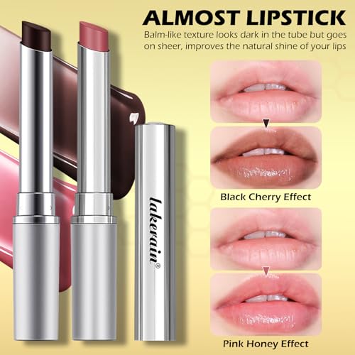 Sheer Tinted Lip Balm - Hydrating Glossy Lip Stain for All Skin Tones