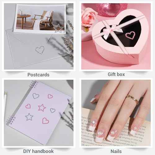 Teenitor Self Adhesive Face Gems, Face Gems Rhinestones Pearl Stickers, Hair Accessories for Girls, Rave Accessories for Women, Face Jewels for Face, Eye, Hair, Body