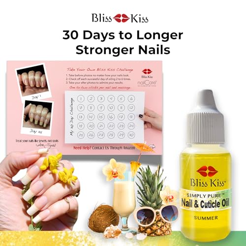 Bliss Kiss Cuticle & Nail Growth Oil Dropper 0.5oz - Jojoba & Vitamin E