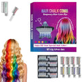 8-Color Hair Chalk Comb Set - Washable Temporary Hair Dye