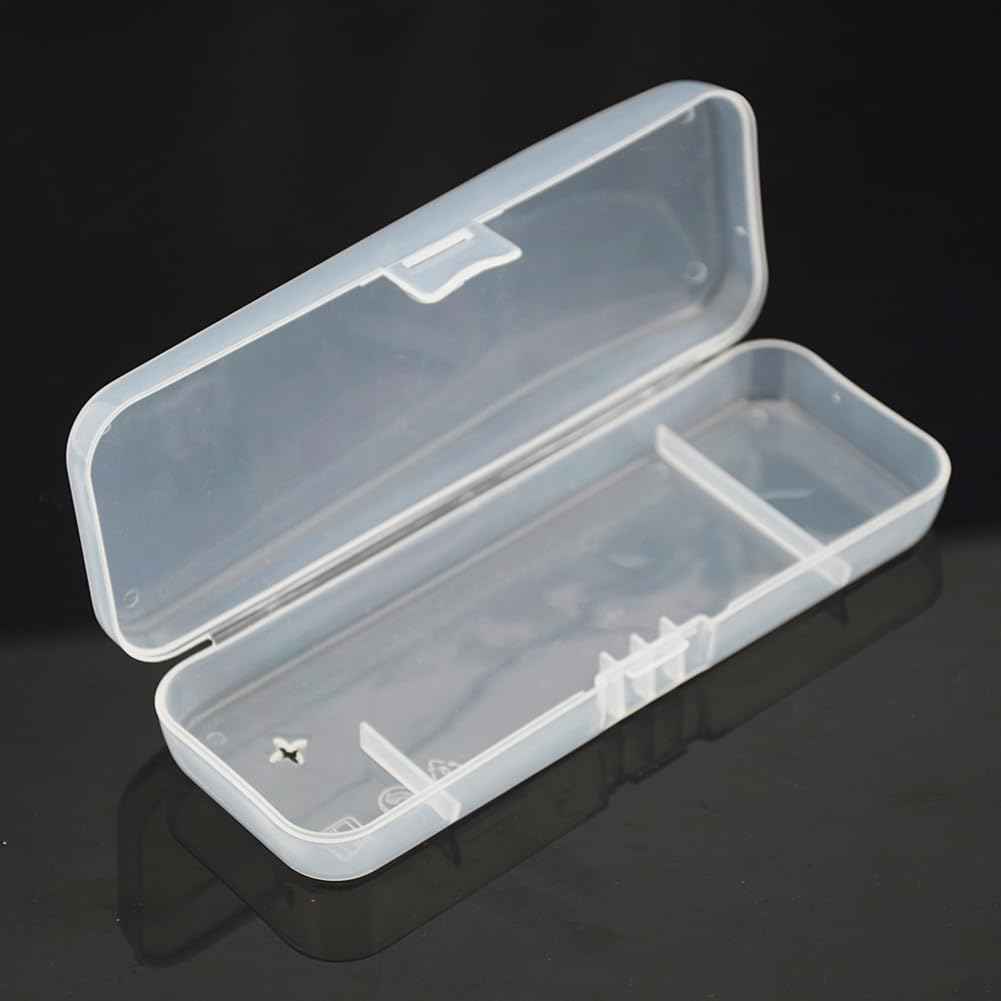 Teensery 2 Pcs Clear Plastic Shaving Box Portable Travel Manual Shaver Case Razor Protector Hard Case Shaver Storage Box Container for Manual Razor System, Shaving Accessories