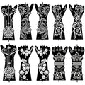Henna Tattoo Stencil Kit - 10 Sheets Self-Adhesive Templates