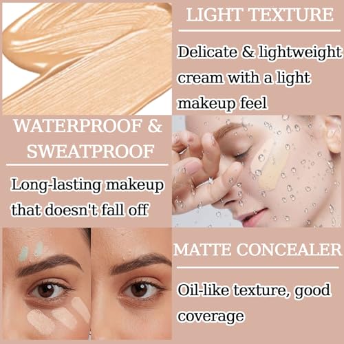 6-Color Correcting Concealer Palette with Brush