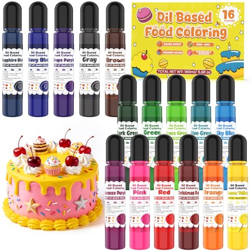 Oil-Based Food Coloring for Chocolate - 16 Colors