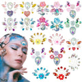 18 Pcs Mermaid Face Gems Stickers - Rhinestone Party Makeup