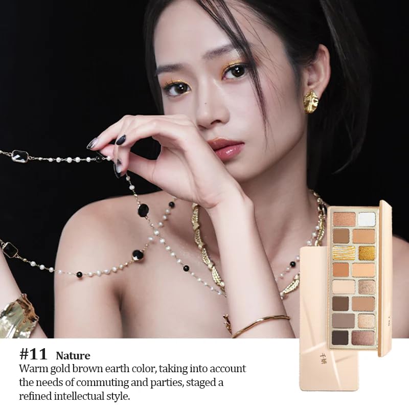 16-Color Eyeshadow Palette & Lip Gloss Makeup Set