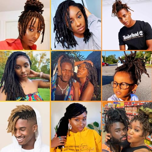 Brown Loc Extensions Human Hair 0.4 cm 8 Inch 30 Strands #30 Dreadlock Extensions Human Hair Loc Extensions Dreads Extensions for Men Women Kids Real Human Hair Locs Handmade Permanent Locs