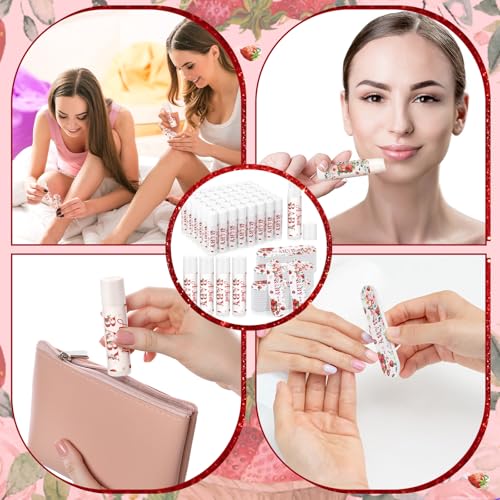24 Sets Strawberry Baby Shower Favors for Guests Strawberry Lip Balms and Nail File a Berry Sweet Baby Is on The Way Gifts Bulk Fruit Party Supply Thank You Souvenirs for Gender Reveal