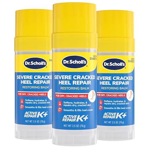 Dr. Scholl's Severe Cracked Heel Repair Foot Cream 2.5 Oz Pack of 3