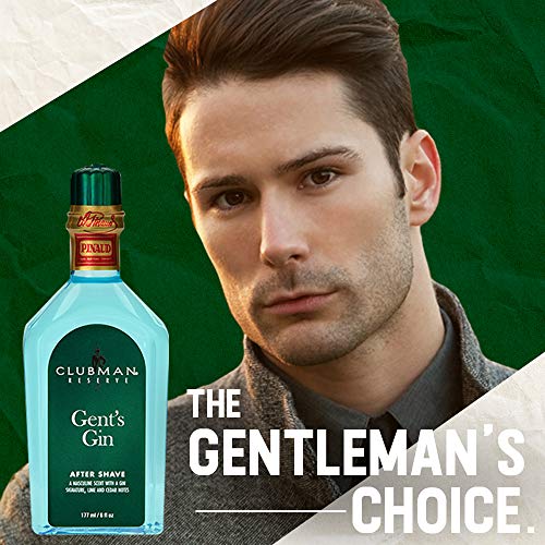 Clubman Pinaud Gent¡¯s Gin After Shave Lotion ? Masculine Scent with Gin, Lime & Cedar Notes, Refreshing Aftershave for Men, 6 oz