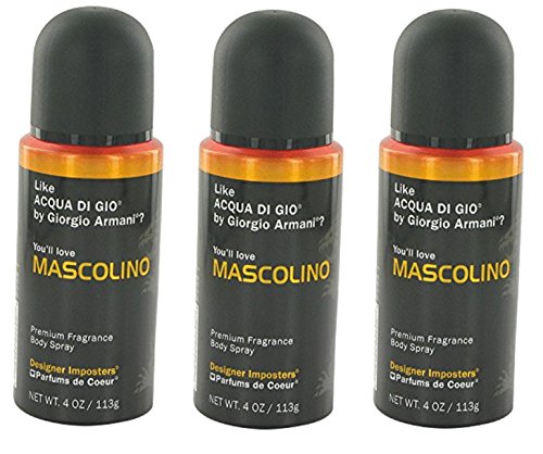 Mascolino Body Spray 3-Pack for Men