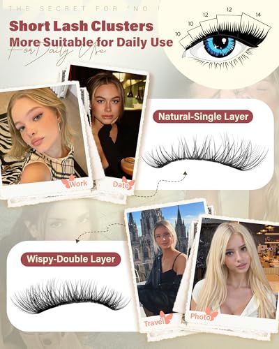Short Lash Clusters 10-12-14MM Natural Eyelash Extensions