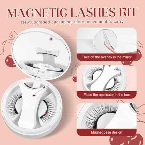 Higu clace Magnetic Eyelashes with Applicator Daily Wear Reusable Magnetic Eyelashes Natural Look No Glue Needed Magnet Lashes Soft with Applicator Easy to Apply and Remove£¨G02)