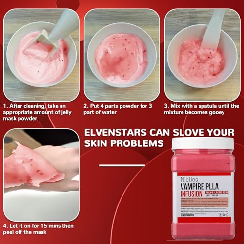 Jelly Masks for Facials Professional- Vampire Peel-Off Jelly Mask Set, Face Mask For Instant Hydration For Moisturizing, Smoothing (Vampire)