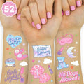 xo, Fetti Pink Sleepover Temporary Tattoos - 52 Designs