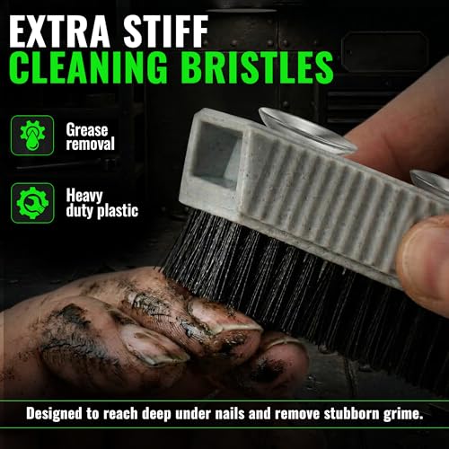 Heavy Duty Stiff Bristle Nail Brush with Suction Cup Backing