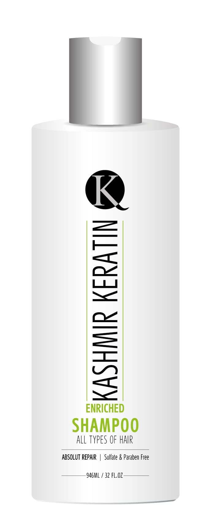 Kashmir Keratin Enriched Shampoo Hydrating Sulfate Paraben Free For All Types Of Hair &Dry Damaged Hair NEW PRESENTATION (32 Fl. Oz)