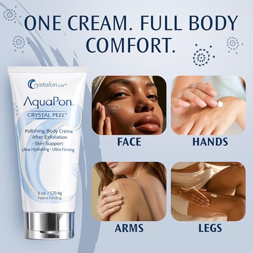 Crystal Peel Hydrating Body Cream for Dry Sensitive Skin, 6 Fl Oz