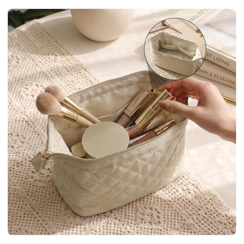 Wudygirl Travel Makeup Bag - Padded Cosmetic Pouch for Women