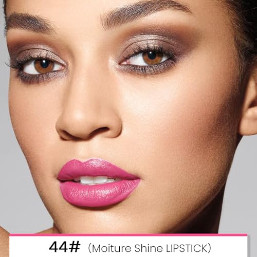 2-in-1 Hot Pink Lipstick & Lip Liner Duo - Moisturizing Glossy