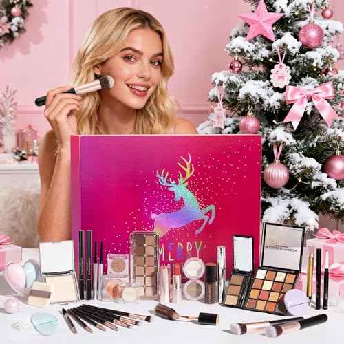 Makeup Advent Calendar 2025, 24 Days Advent Beauty Calendar for Adults Women Teen Girl Gifts Trendy Stuff Christmas Countdown Calendars Holiday Surprise Gift for Mom Wife Girlfriend Friends Her Sister