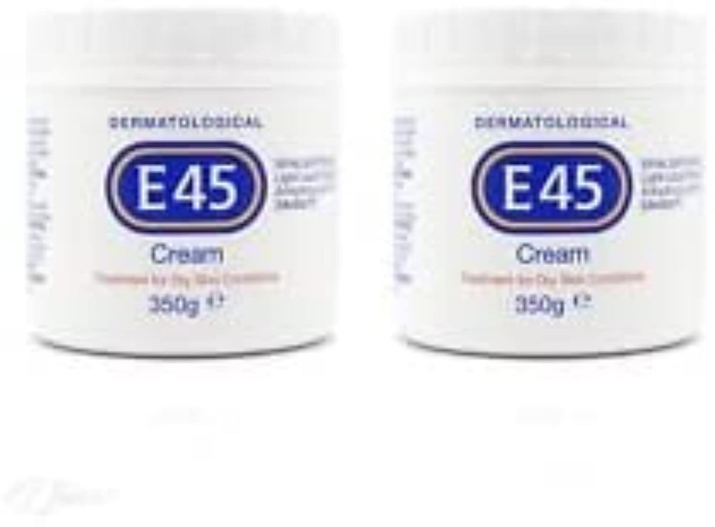 E45 Dermatological Cream Treatment For Dry Skin Conditions (350G) Pack Of 2