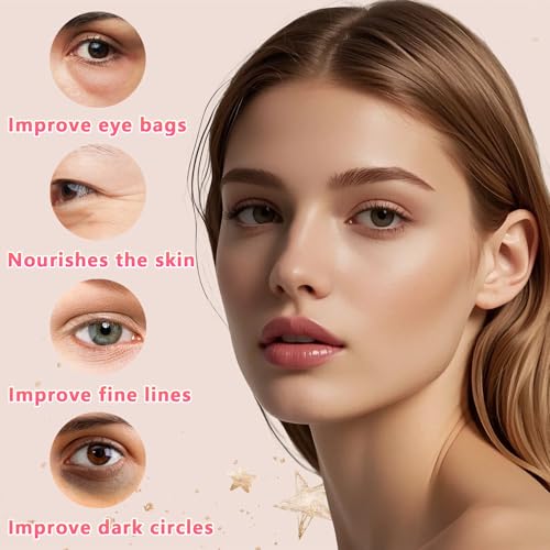 40 Pairs Lip Mask & Eye Mask, 24K Gold Gel Crystal Collagen Under Eye Patches for Puffy Eyes, Dark Circles, Bachelorette Party Favors, Wrinkles and Fine Lines, Galentines Day Gifts
