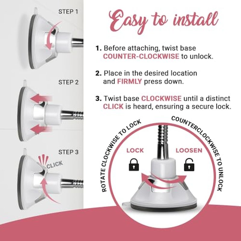 10X Magnifying Makeup Mirror with Gooseneck & Suction Cup