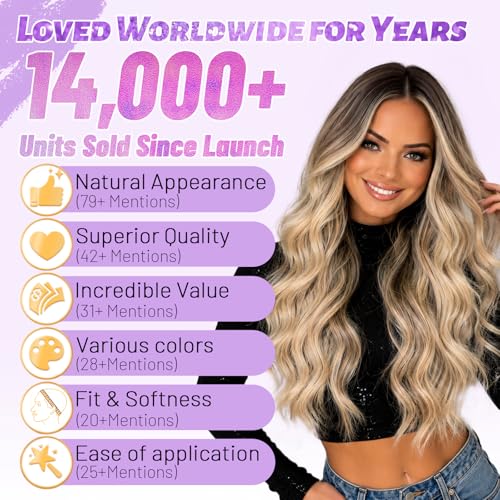 26 Inch Blonde Wavy Wig - Glueless Lace Front for Women