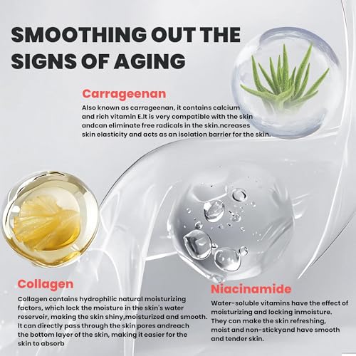 Bio-Collagen Deep Hydrating & Firming Face Mask for Glowing Skin 4 Pack